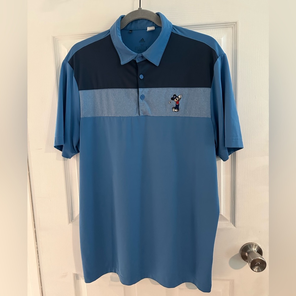Adidas Disney Two-Tone Blue Men's Polo Golf Shirt